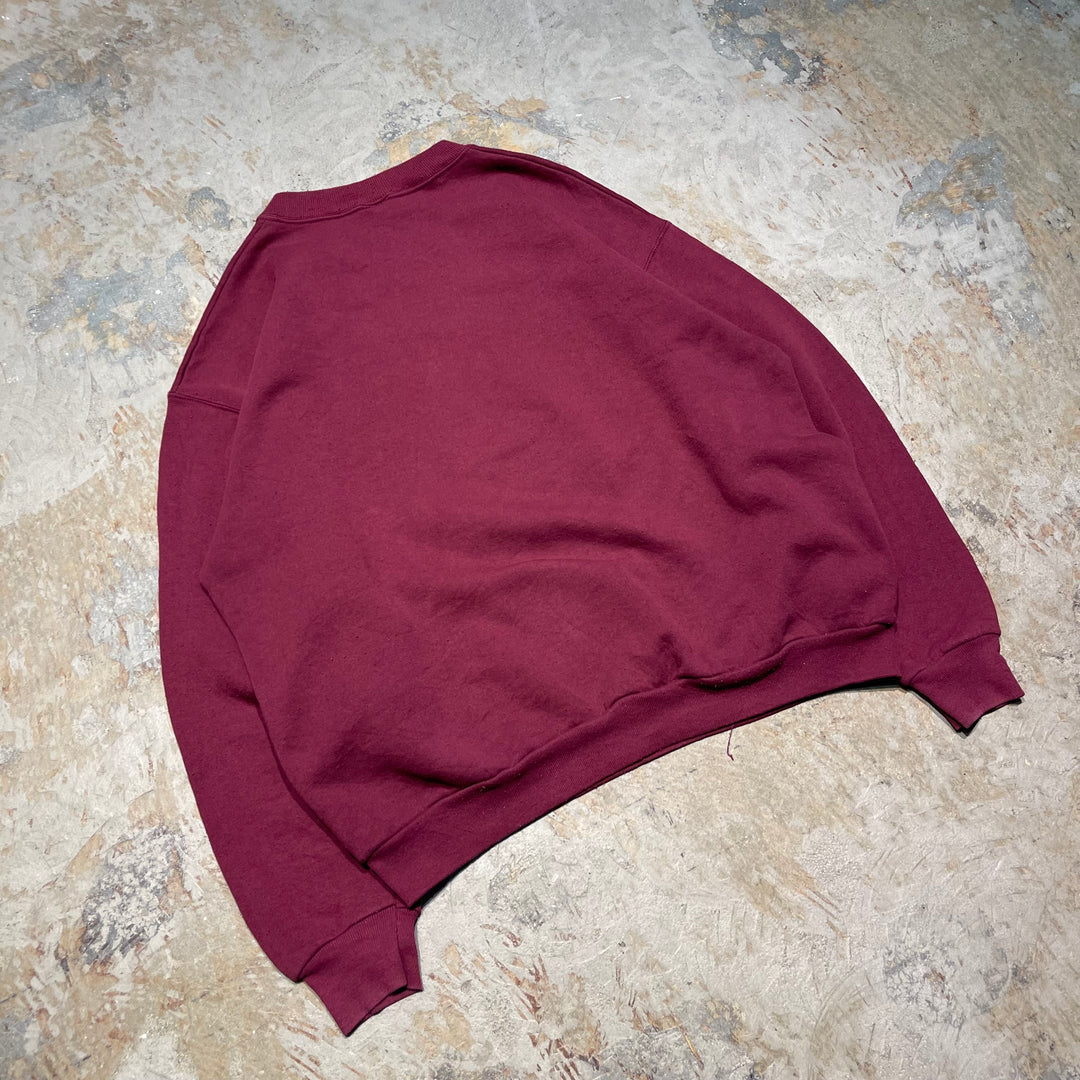 #4109 古着 90's FRUIT OF THE LOOM/フルーツオブザルーム/Crew Neck Sweat Shirt/クルーネック刺繍ロゴスウェット/MADE IN USA/サイズL