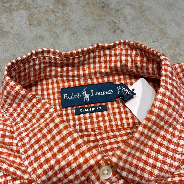 #4334 Ralph Lauren/ラルフローレン L/S B.D Shirts/ボタンダウンシャツ/CLASSIC FIT/ギンガムチェック/サイズ2XLT/2TGT