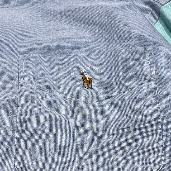 #4375 古着 Ralph Lauren/ラルフローレン /Long Sleeve Button Down Shirt/長袖ボタンダウンシャツ/Crazy pattern/クレイジーパターン/The Big Shirt/ビッグシャツ/サイズL