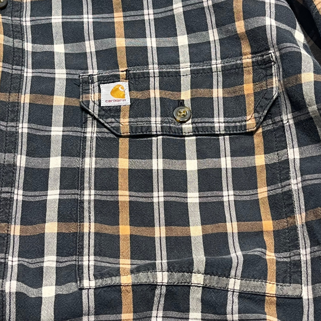#4312 Carhartt/カーハート L/S Work Shirts/ワークシャツ/チェック柄/RELAXED FIT/サイズ2XL