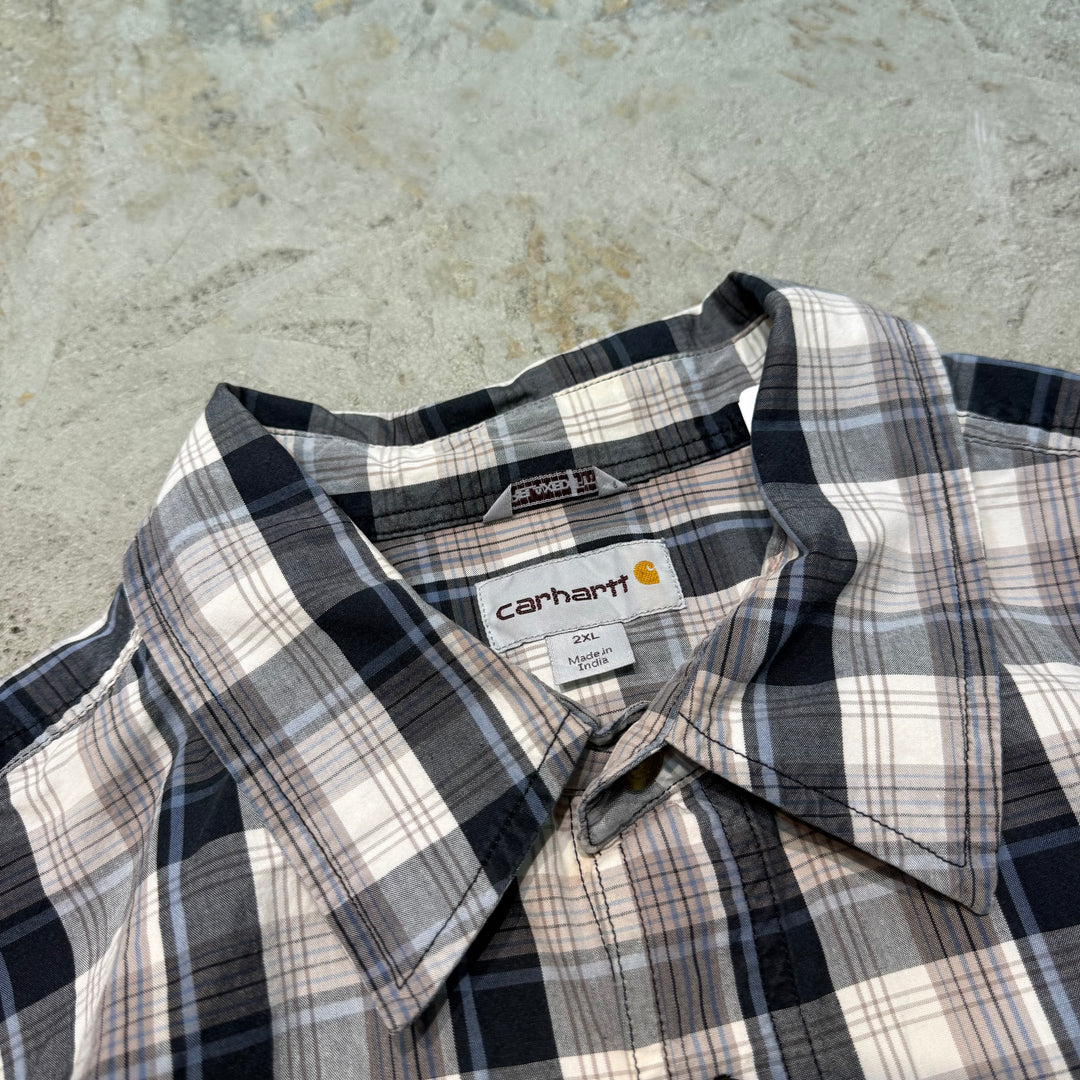 古着 carhartt/ カーハート/ 半袖シャツ/ チェック柄/ サイズ2XL