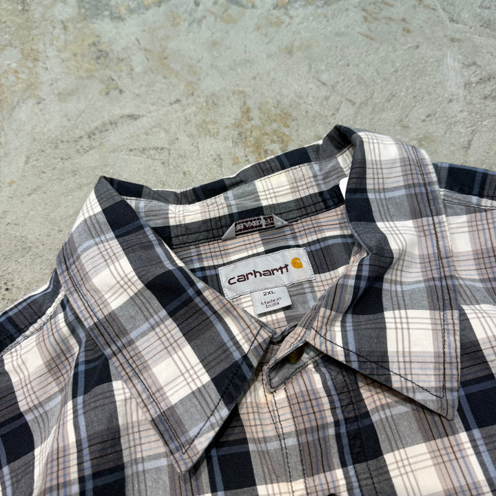 古着 carhartt/ カーハート/ 半袖シャツ/ チェック柄/ サイズ2XL
