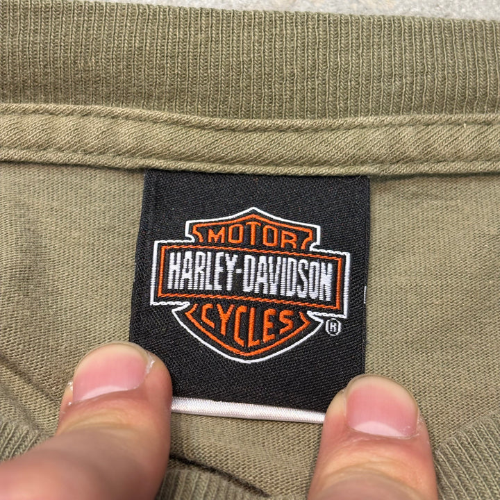 古着 USA製 Harley-Davidson/ハーレーダビッドソン/ プリントロングスリーブTシャツ/ サイズXXL