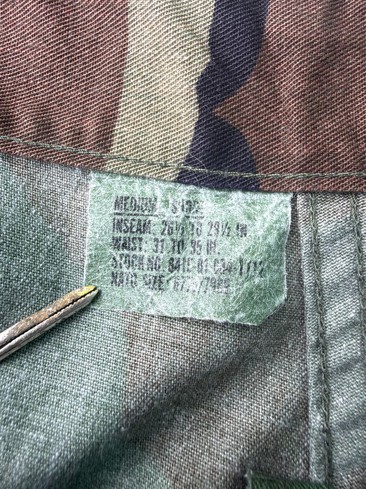Distressed Sashiko Baggy Camo Shorts W34