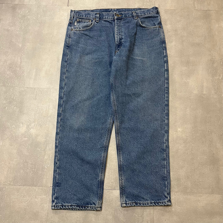 #1751 古着 Carhartt/カーハート / Denim Pants/デニムパンツ / ジーンズ / Relaxed Fit / 裏地チェック柄 / サイズ40×30
