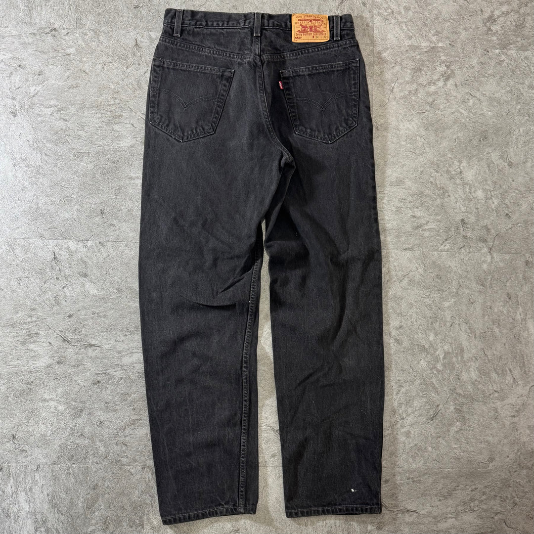 古着 Levi's 00s リーバイス ブラックデニムパンツ 505 実寸サイズ32×31
