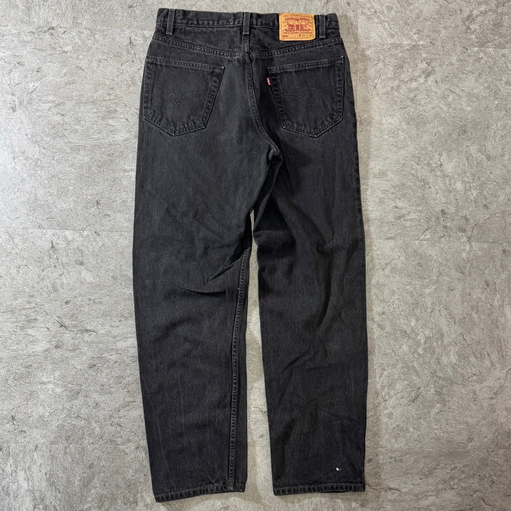 古着 Levi's 00s リーバイス ブラックデニムパンツ 505 実寸サイズ32×31