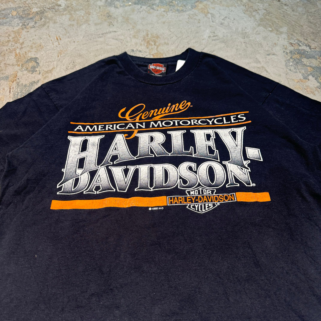 古着 USA製 95's Harley-Davidson/ハーレーダビッドソン/ プリントTシャツ/ シングルステッチ/ サイズL
