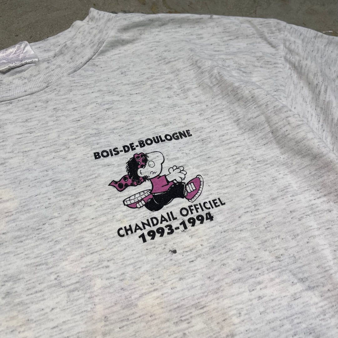 古着 93'~94's ブローニュの森/公式ジャージ/フランス･パリ/ヴィンテージ シングルステッチプリントTシャツ/サイズL相当
