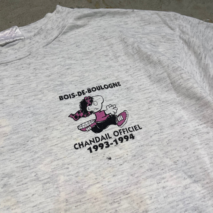 古着 93'~94's ブローニュの森/公式ジャージ/フランス･パリ/ヴィンテージ シングルステッチプリントTシャツ/サイズL相当