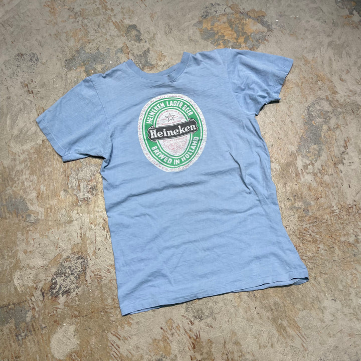 #4734 古着 Heineken ハイネケン/シングルステッチ ヴィンテージ Tシャツ/企業系/サイズs相当
