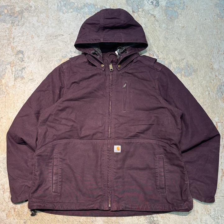 古着 carhartt/ カーハート/ フルスイング シェルパジャケット/ ダック地/ 裏地ボア/ Women’s/ サイズXL