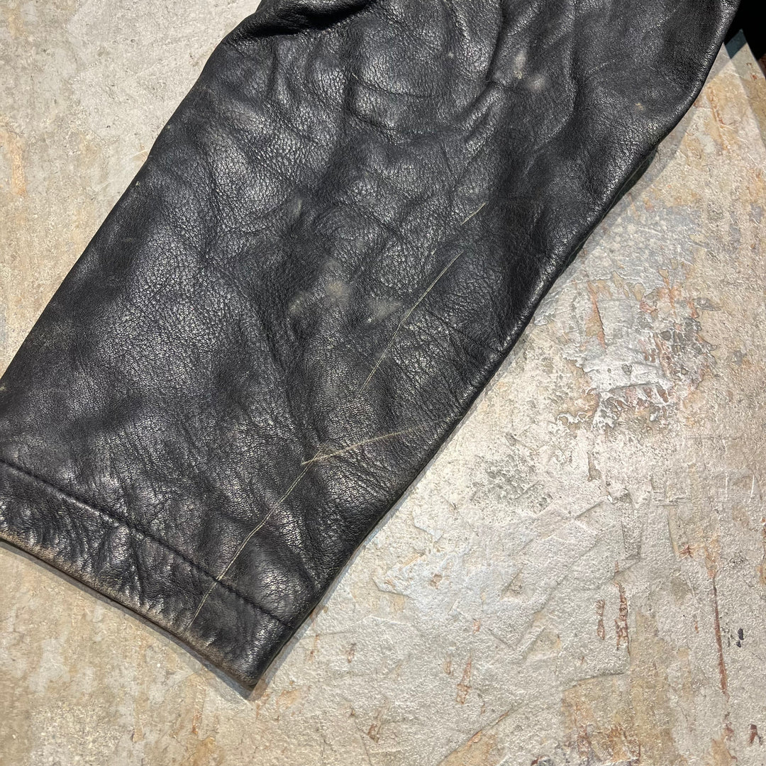 古着 WILSONS LEATHER/ ウィルソンズレザー/ 本革ジップアップレザージャケット/ 牛革/ サイズM