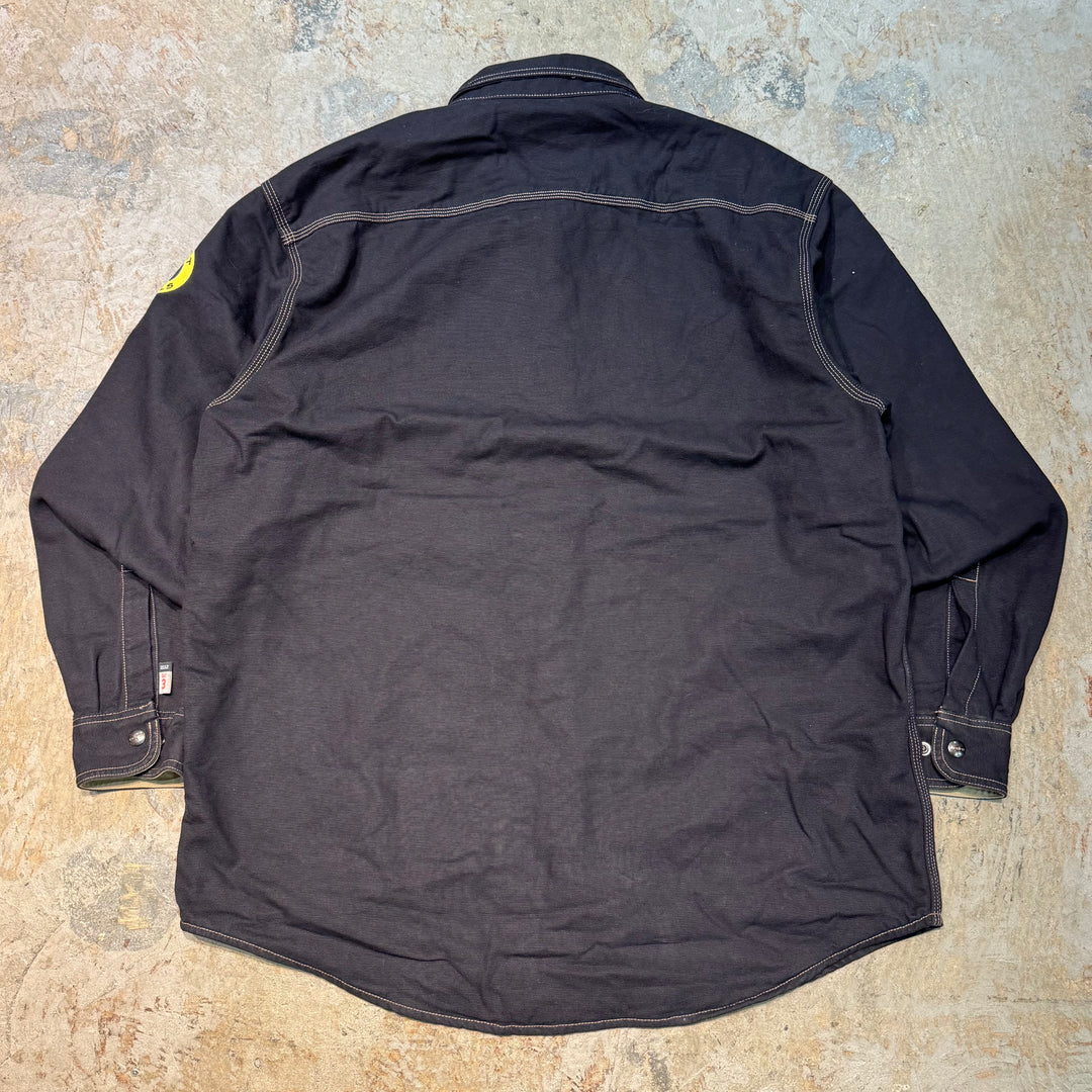 古着 Carhartt/ カーハート/ キャンバス シャツジャケット/ 企業ロゴ/ サイズL