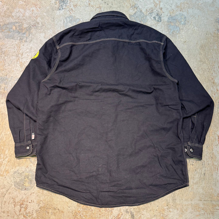 古着 Carhartt/ カーハート/ キャンバス シャツジャケット/ 企業ロゴ/ サイズL