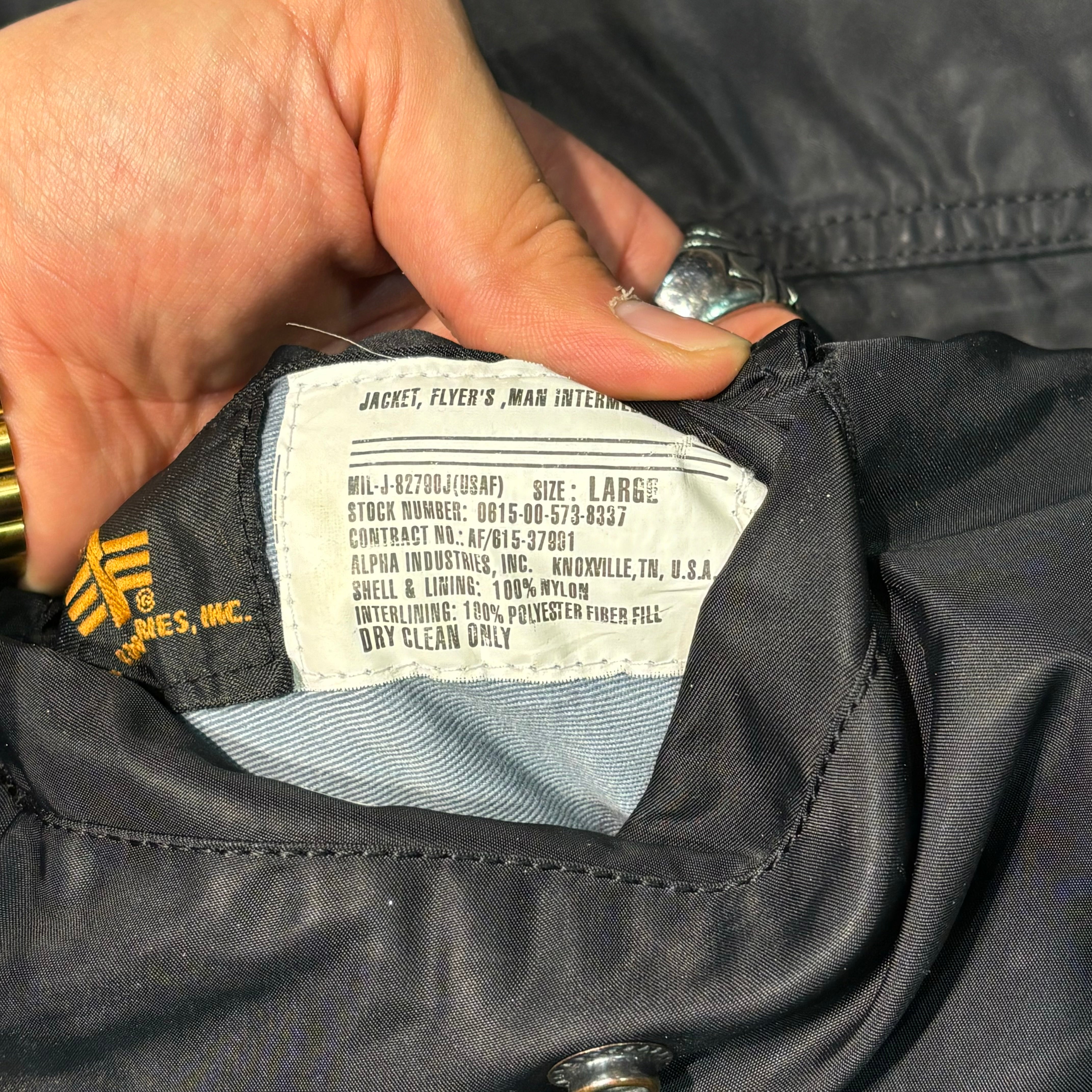 古着 ALPHA/ アルファ/ MA-1/ MIL-J-82790J/ リバーシブルフライト