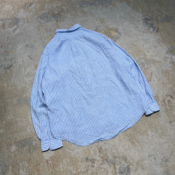#4329 Ralph Lauren/ラルフローレン L/S B.D Shirts/ボタンダウンシャツ/CLASSIC FIT/ストライプ柄/サイズXL
