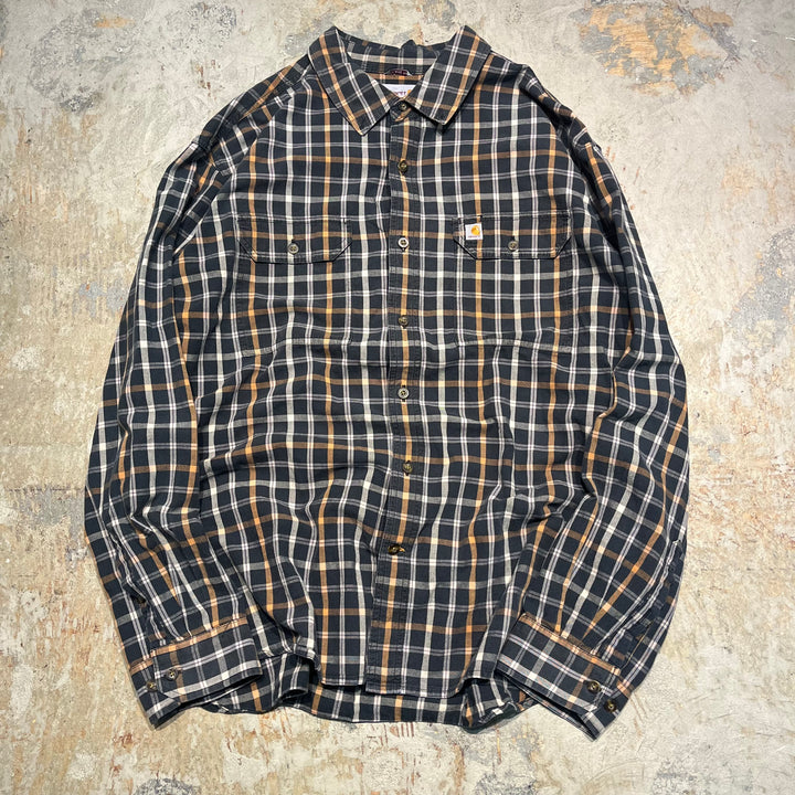 #4312 Carhartt/カーハート L/S Work Shirts/ワークシャツ/チェック柄/RELAXED FIT/サイズ2XL