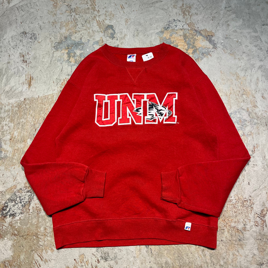 #4126 古着 Russell Athletic/ラッセルアスレチック/Crew Neck College Sweat/クルーネックカレッジスウェット/UNM/サイズM