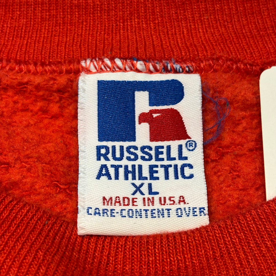 古着 USA製 80's~ RUSSELL ATHLETIC/ラッセルアスレチック/ Win Another for the Griff-er/ THE MOTOR HOME DEVILS/ クルーネックスウェット/サイズXL