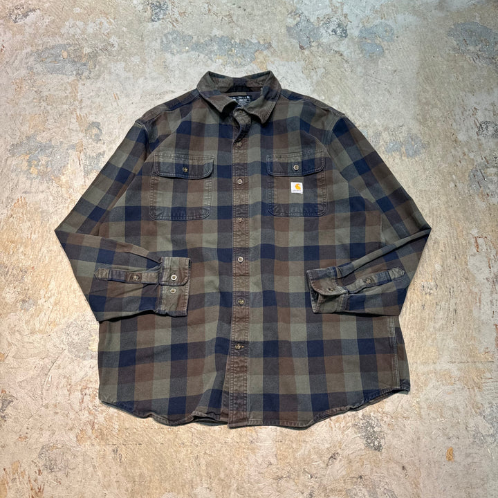 古着 carhartt/カーハート/ 長袖シャツ/ チェック柄/ サイズXL
