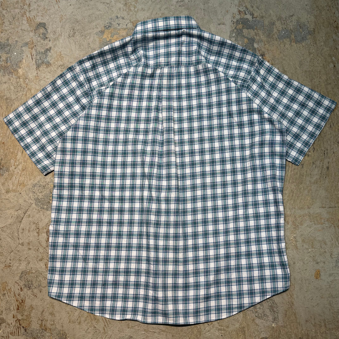 古着 L.L.Bean/ エルエルビーン/  ボタンダウン半袖シャツ/ チェック柄/ サイズXL