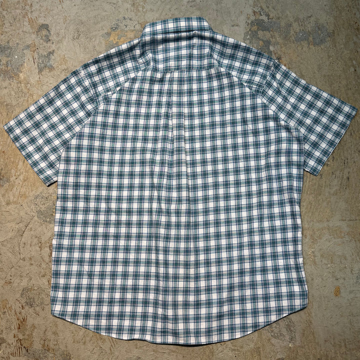 古着 L.L.Bean/ エルエルビーン/  ボタンダウン半袖シャツ/ チェック柄/ サイズXL