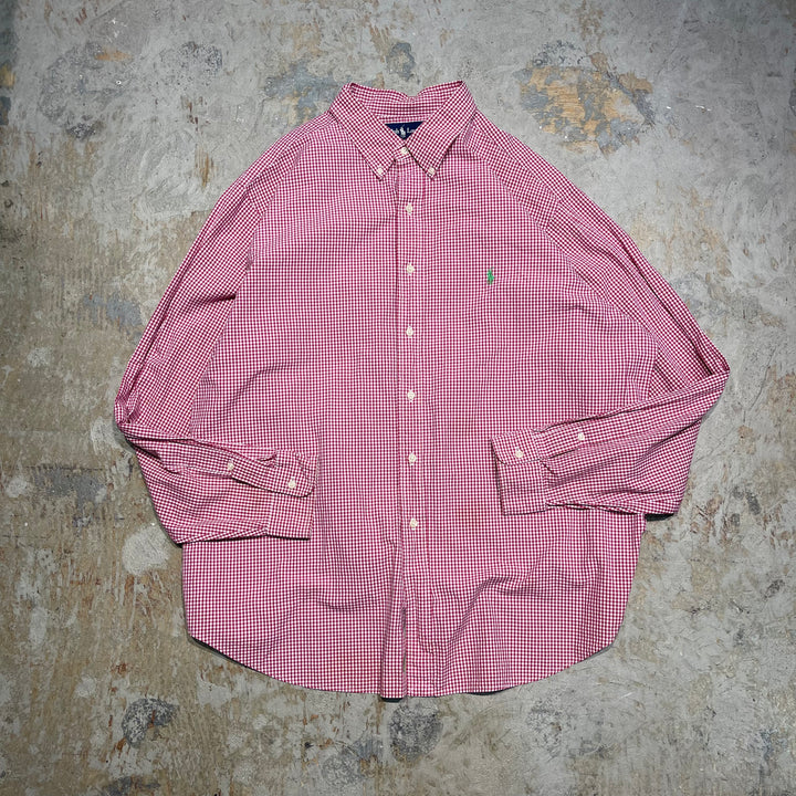 #4333 Ralph Lauren/ラルフローレン L/S B.D Shirts/ボタンダウンシャツ/CLASSIC FIT/ギンガムチェック/サイズ18/XXL