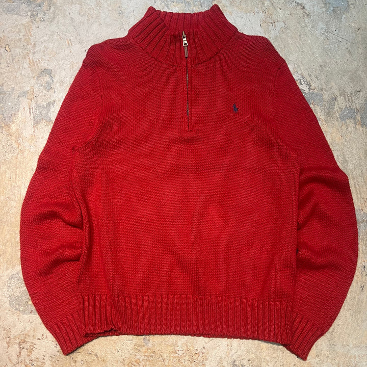 古着 90's〜 POLO by Ralph Lauren/ ポロ バイ ラルフローレン/ ハーフジップニットセーター/ サイズL