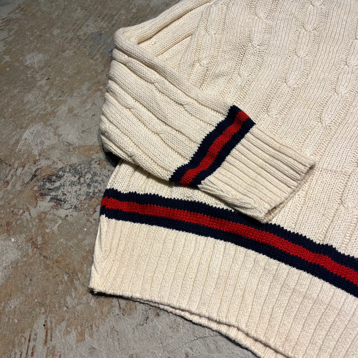 #3354 L.L.Bean/エルエルビーン/Vneck cotton knit/Vネックコットンニット/サイズ L