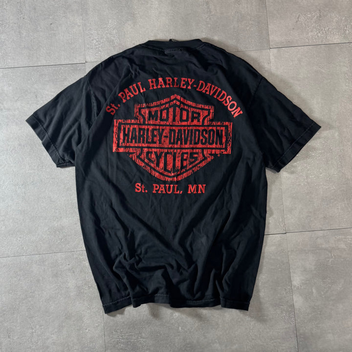 古着 USA製 Harley-Davidson ハーレーダビッドソン プリントTシャツ サイズL