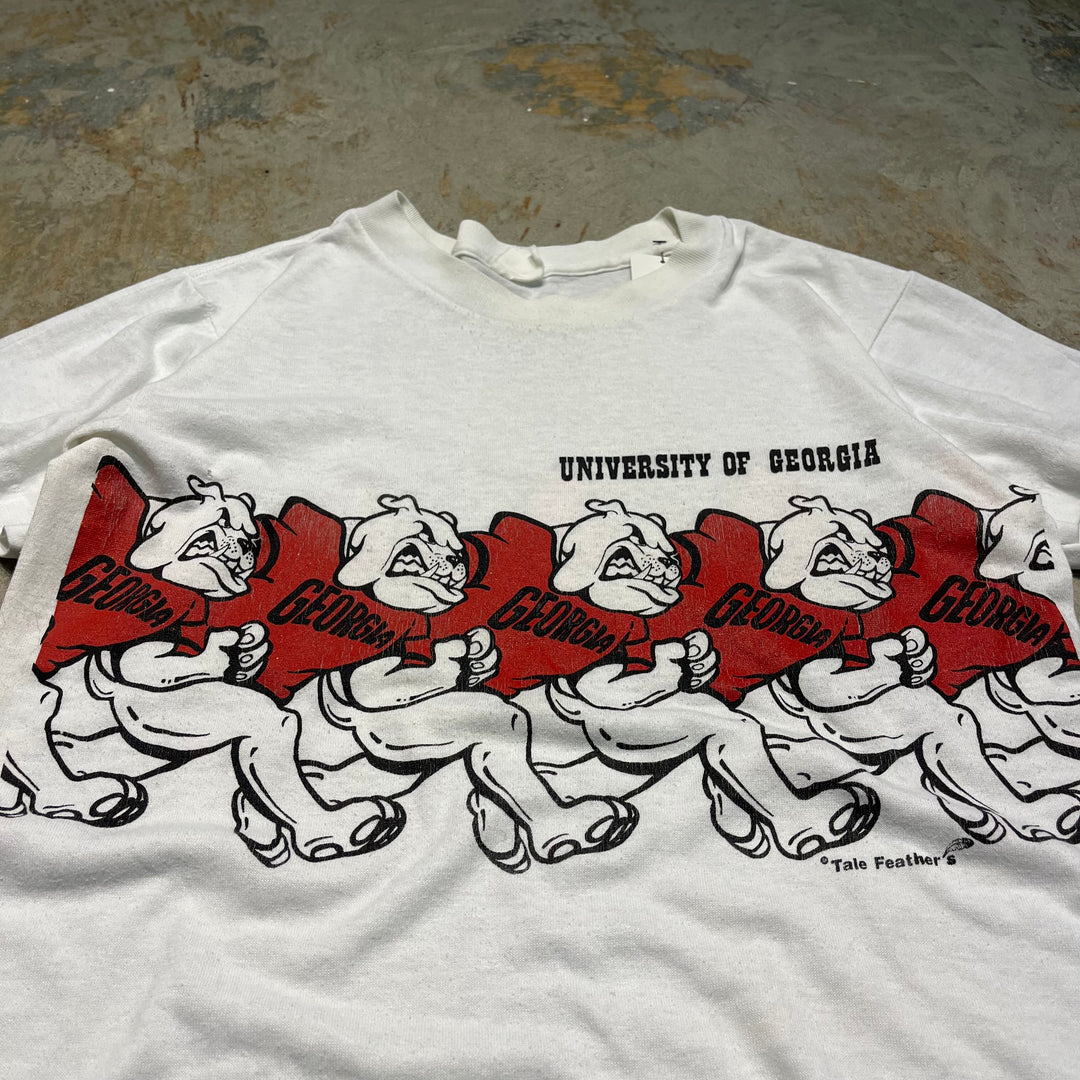 古着 ジョージア･ブルドックス･フットボール/アメフト/ジョージア大学/プリントTシャツ / サイズM-L相当
