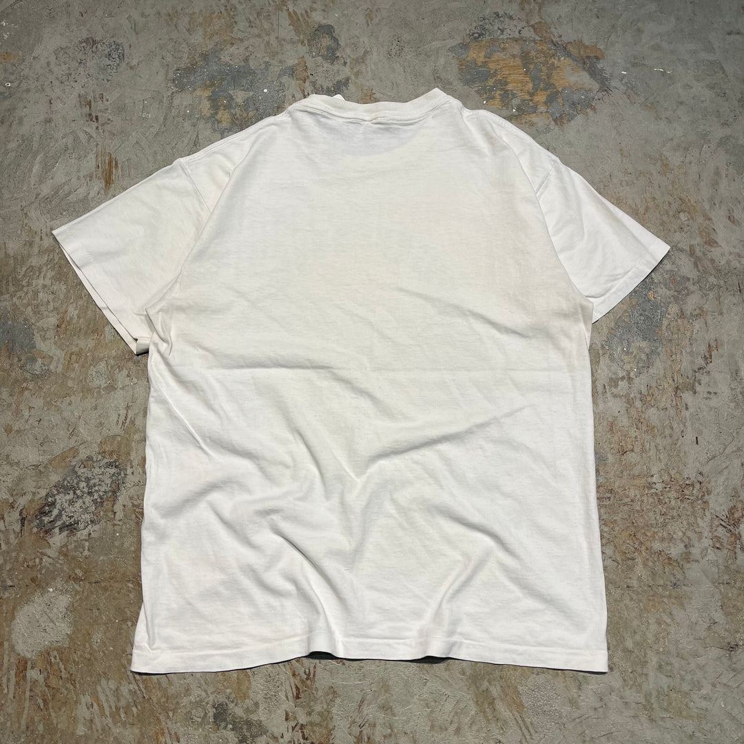 #4531 古着 unknow/short sleeve print t-shirt Tee/半袖プリントTシャツ/シングルステッチ/アップルプリント/サイズ2XL相当