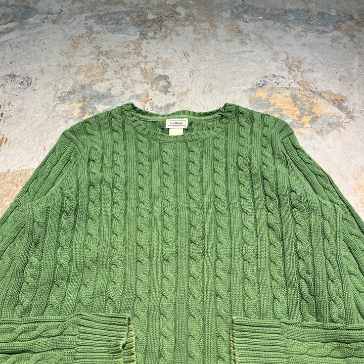 #3373 L.L.Bean/エルエルビーン/Crew neck cotton knit/クルーネックコットンニット/サイズL