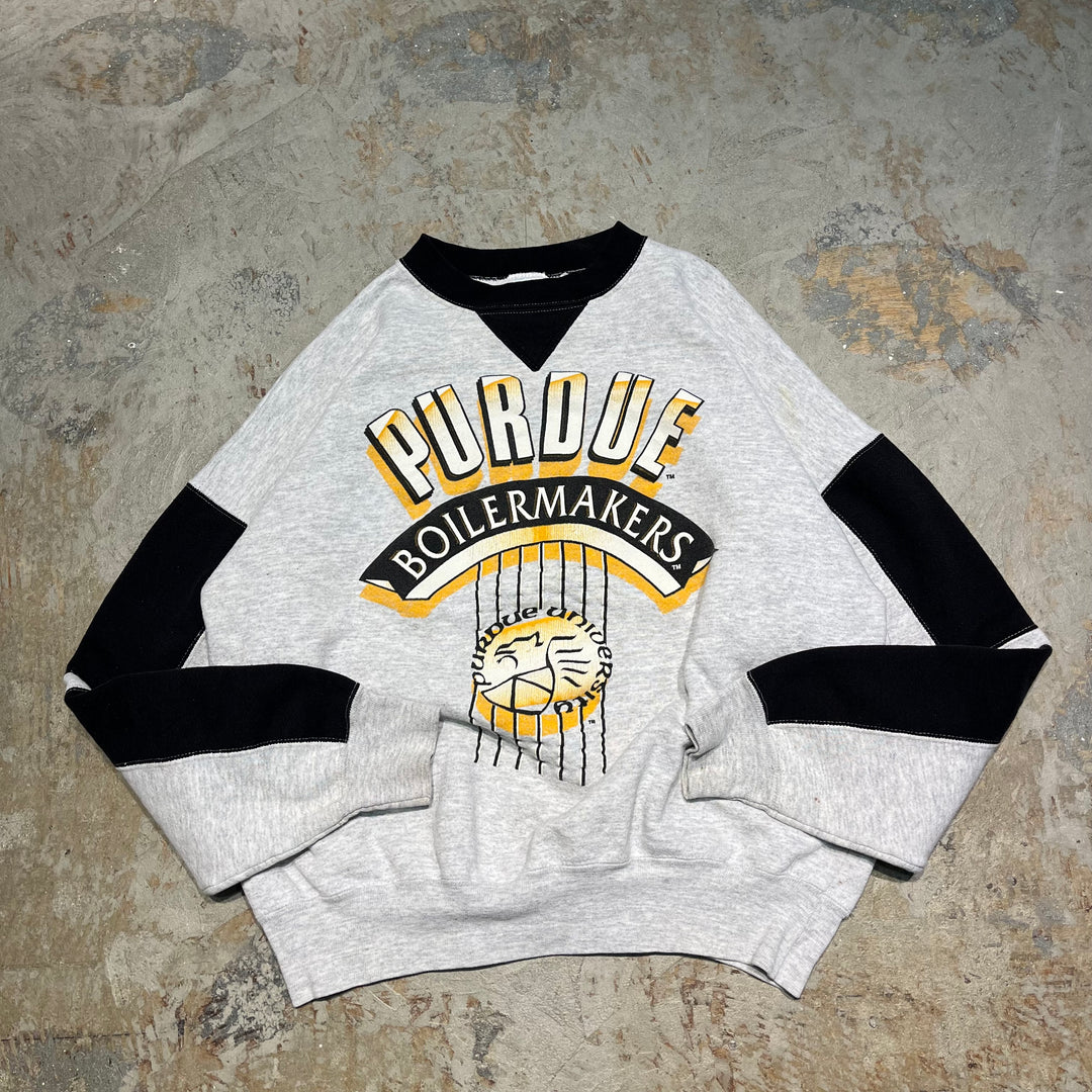 #4067 古着　Unknow/Crew neck sweat/クルーネックスウェット/PURDUE BOILERMAKERS/サイズL