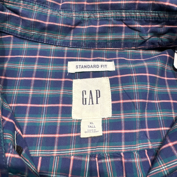 古着  GAP/ ギャップ/ ボタンダウン長袖 短丈リメイクシャツ/ チェック柄/  サイズXL