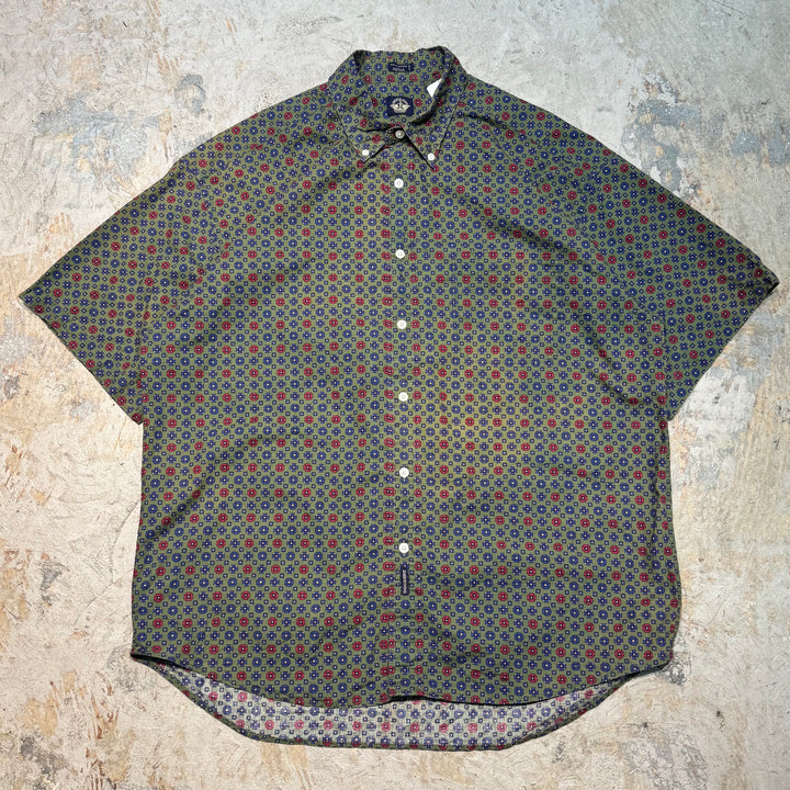 古着 DOCKERS/ ドッカーズ /  ボタンダウン半袖シャツ/ 総柄/ サイズL