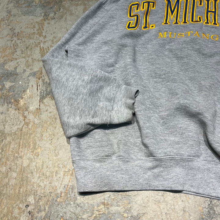 #3928 古着 unknow/Crew neck sweat/クルーネックスウェット/ST.MICHAEL MUSTANGS/サイズXL相当