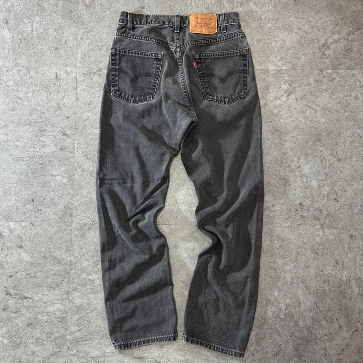 古着 Levi's リーバイス 505 ブラックデニムパンツ 実寸サイズ29×29
