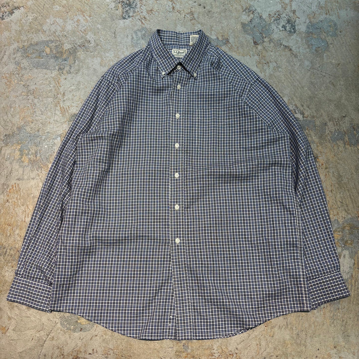 古着 L.L.Bean/エルエルビーン/ ボタンダウン長袖シャツ/ チェック柄/ サイズL