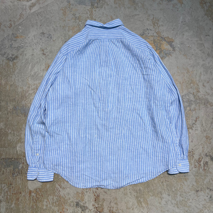#4329 Ralph Lauren/ラルフローレン L/S B.D Shirts/ボタンダウンシャツ/CLASSIC FIT/ストライプ柄/サイズXL