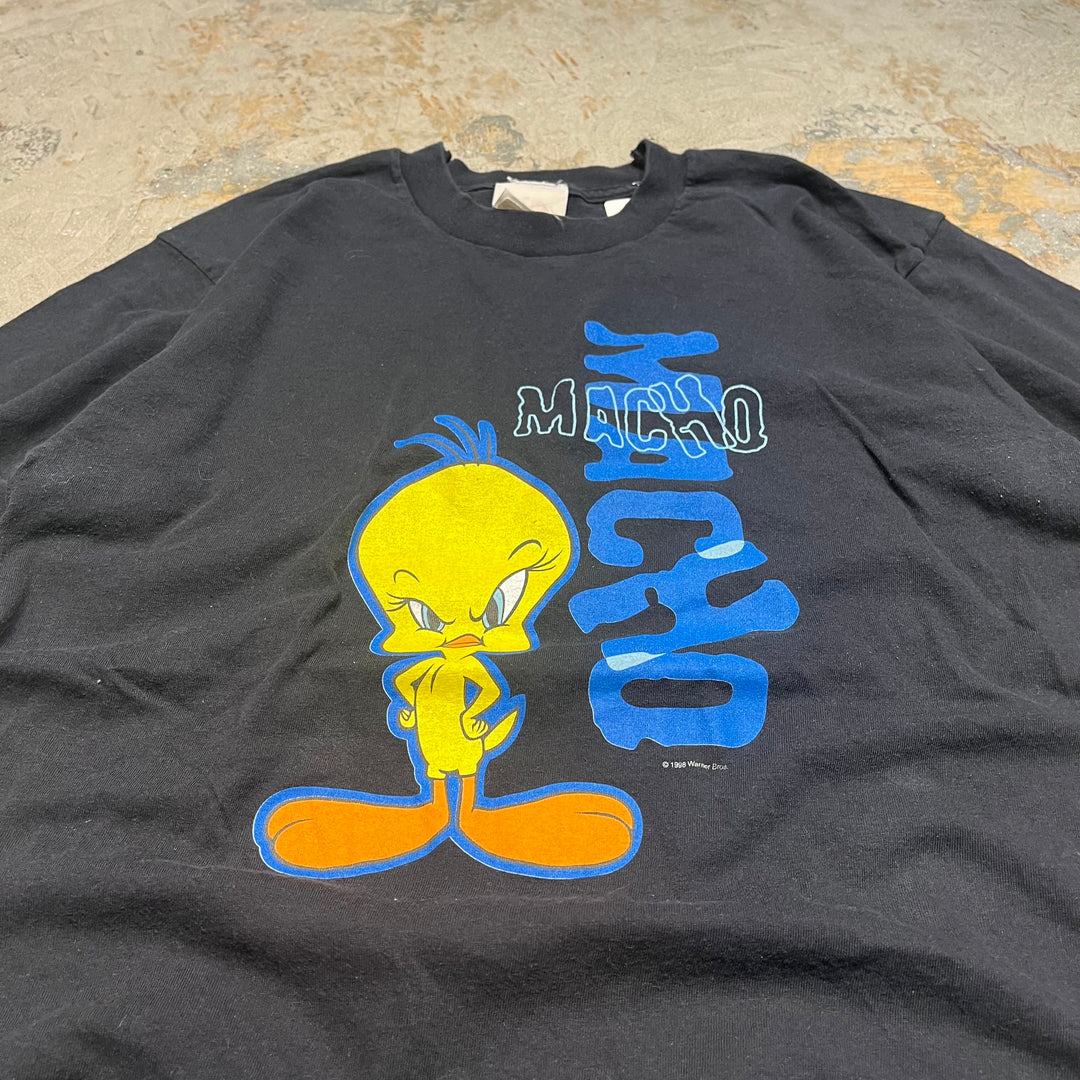 #4816 古着 98's ワーナーブラザーズ ルーニー･テューンズ トゥイーティー ヴィンテージ シングルステッチ TシャツサイズL相当