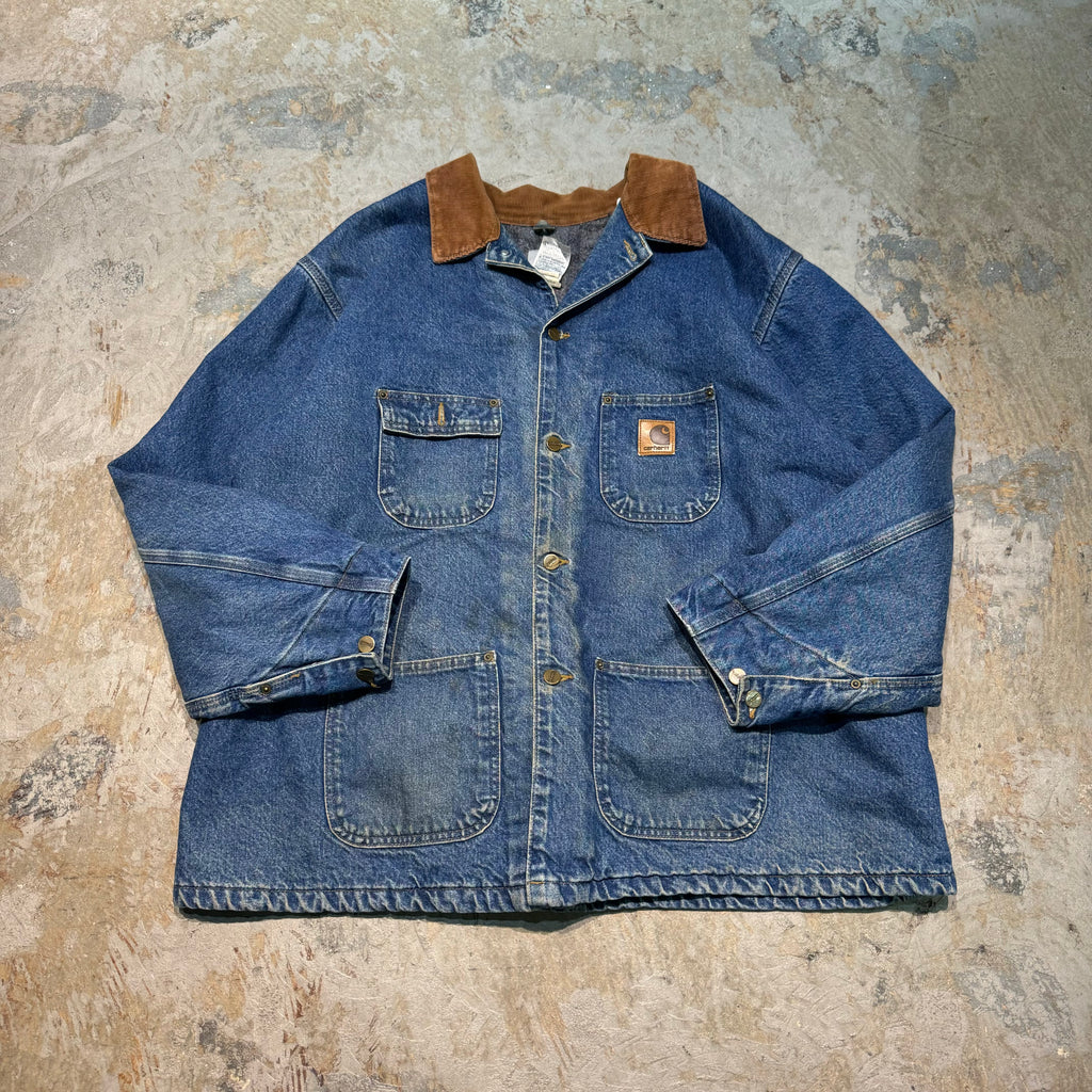古着 carhartt/カーハート/カバーオール/襟コーデュロイ/裏地