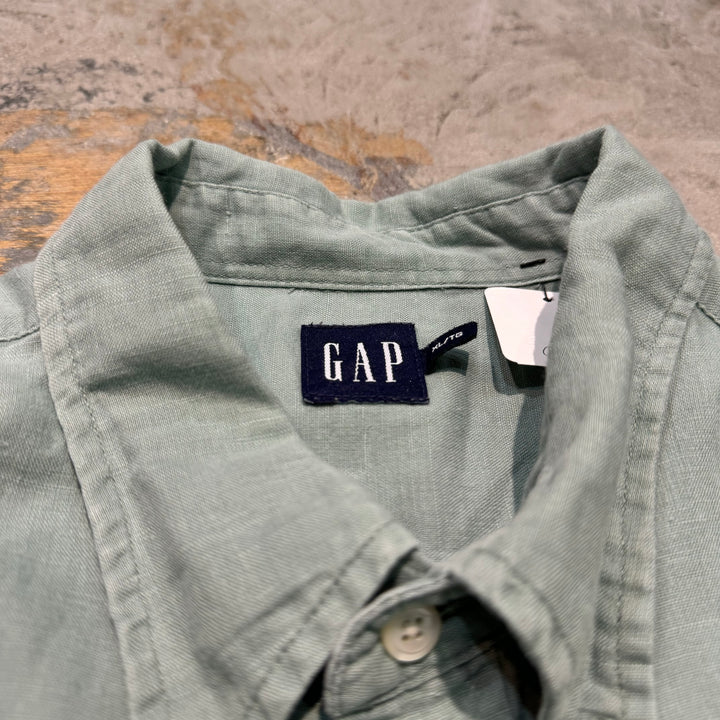 古着 GAP/ ギャップ/ ボタンダウン半袖シャツ/ 無地/ リメイク/サイズXL