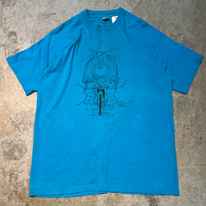 古着 USA製 90's FRUIT OF THE LOOM/ フルーツオブザルーム/ プリントTシャツ/ シングルステッチ/ サイズXL