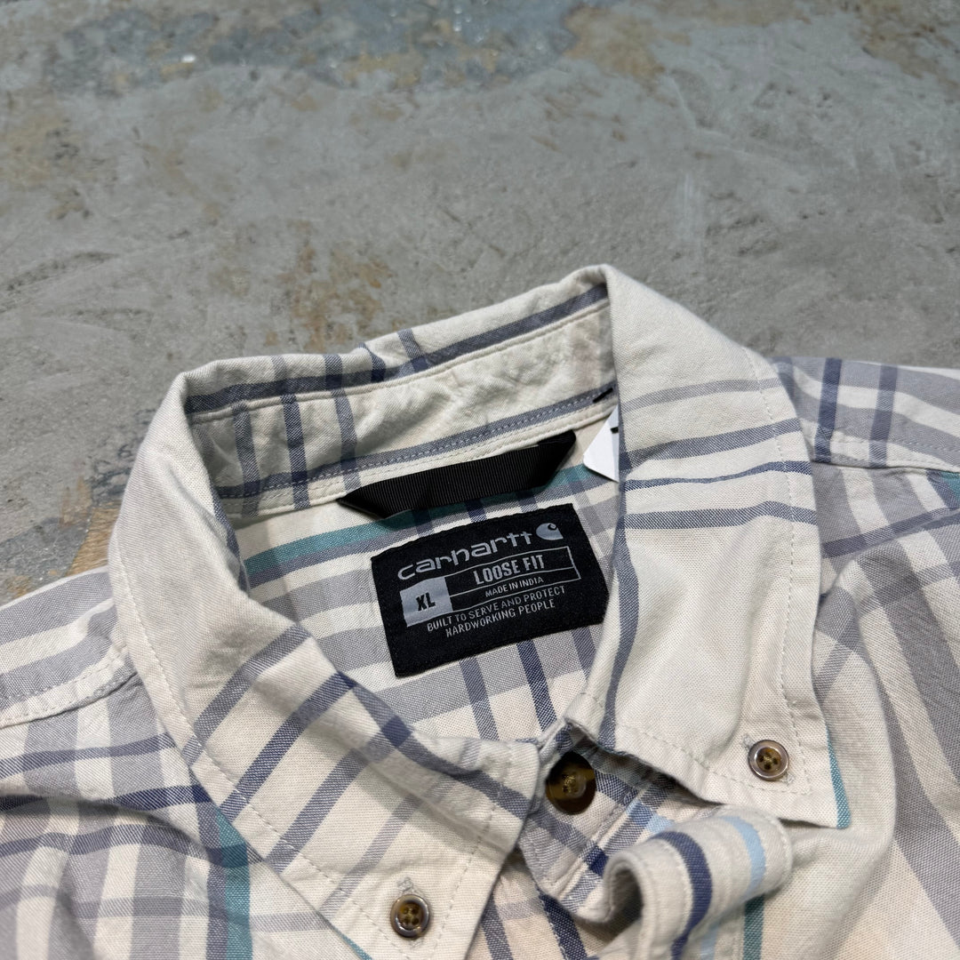 古着 carhartt/ カーハート/ ボタンダウン半袖シャツ/ チェック柄/ サイズXL