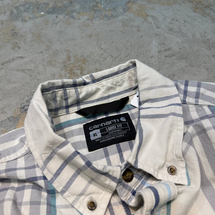 古着 carhartt/ カーハート/ ボタンダウン半袖シャツ/ チェック柄/ サイズXL