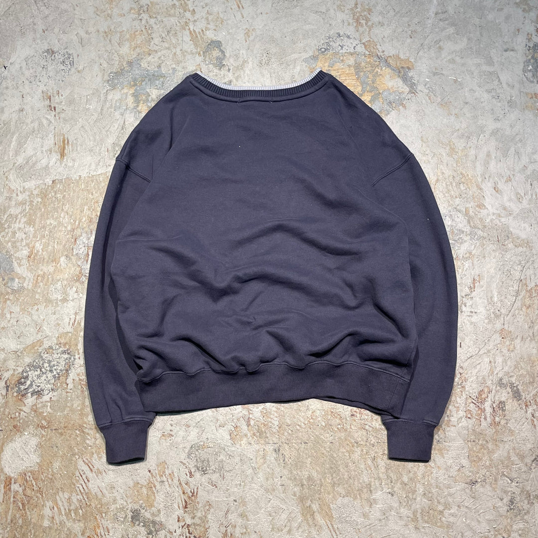 #4124 古着 Unknow/Crew Neck Print Sweat/クルーネックプリントスウェット/HAMPTONS UNITED STATES OF AMERICA/サイズS