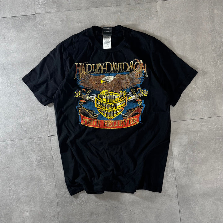 古着 USA製 Harley-Davidson ハーレーダビッドソン プリントTシャツ サイズM