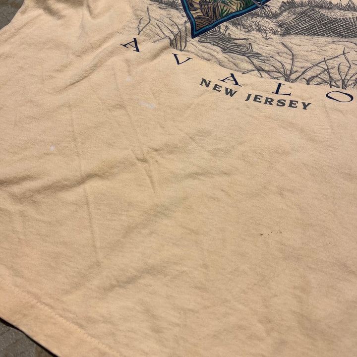 古着 USA製 アヴァロン 伝説の島/ニュー･ジャージー州/ヴィンテージ シングルステッチ プリントTシャツ / サイズXL